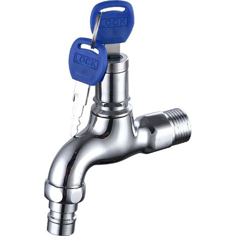 Aiperq – Robinet extérieur antivol en laiton – Filetage de haute précision – Conception anti-éclaboussures – 2 clés antivol incluses (1/5)