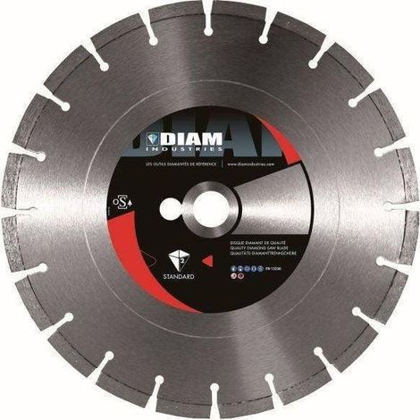 Diam Modèle Standard disque découpe diamanté 350 mm métallique