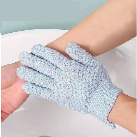 TEMPLE SPRING - Gant exfoliant, gant exfoliant en bambou, gants exfoliants, éponge de bain naturelle, gant de sauna, éponge corporelle naturelle pour l'élimination des poils incarnés et des cellules m (1/5)