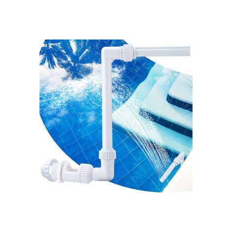 Cascade décorative pour piscine, jet d'eau panoramique, support bassin enterré, effet cascade naturel, accessoire décoratif jardin, montage facile - pour piscine (1/4)