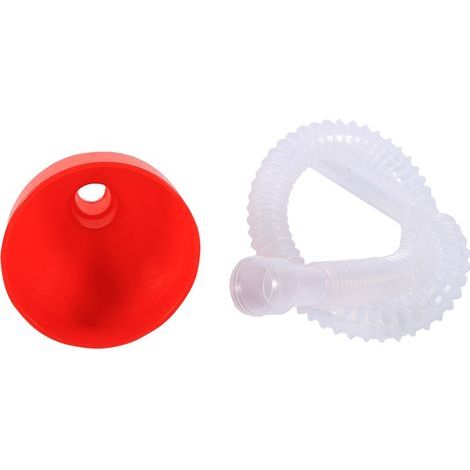 One-piece oil filling funnel, lightweight plastic for gas, liquid and water (1/5)