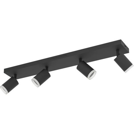Eglo LED Leuchten 4er Spot Melitello-Z schwarz 68 x 11 cm warmweiß-kaltweiß dimmbar