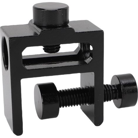 Support lampe camping - Aluminium - Pince réglable noire robuste pour bureau et extérieur, accessoire polyvalent (1/4)