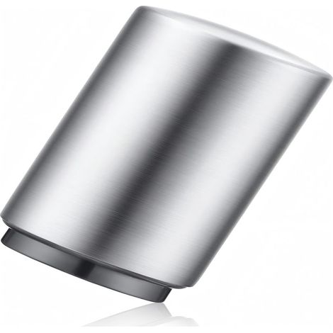Abrebotellas magnético de acero inoxidable con recolector automático de cápsulas y prácticos accesorios de barra de empuje y tracción. Color plata.