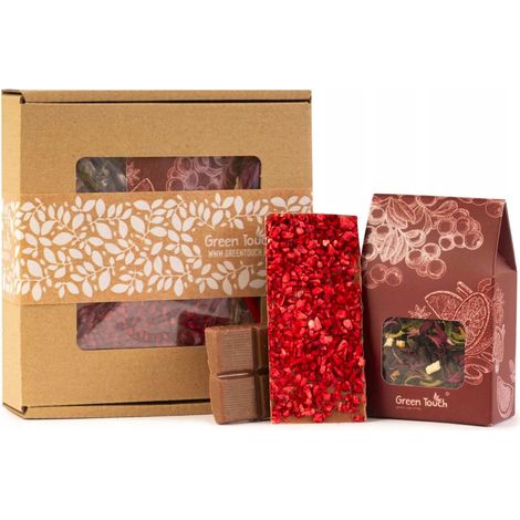 Set de regalo, caja de regalo, con té y chocolate, gracias (1/5)