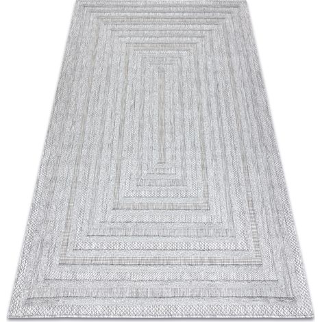Teppich SANTO SISAL 0999 geometrisch grau grey 120x170 cm