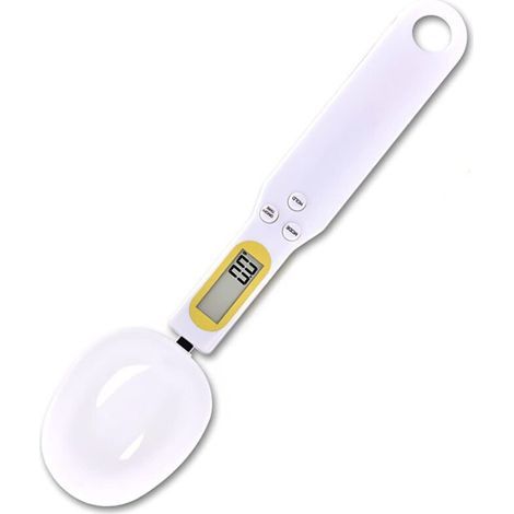 Cuchara medidora con graduaciones de 0,1 g a 500 g, cuchara medidora con pantalla LCD, báscula de alimentos multifuncional, báscula de cocina para especias/hierbas/proteínas/leche en polvo. (1/4)
