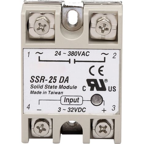 Relais statique monophasé SSR 25DA silencieux sans étincelle module pour commande de puissance (1/5)
