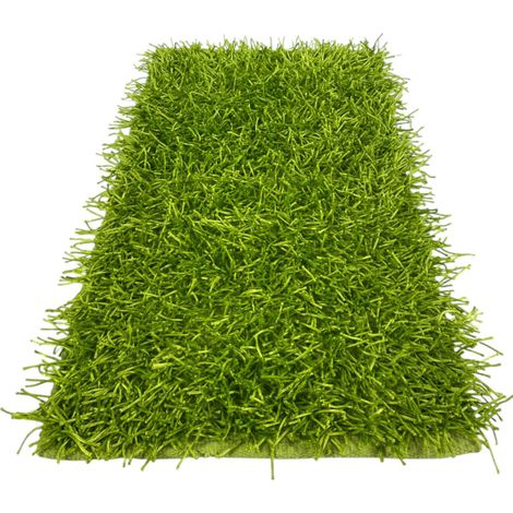 Tappeto Shaggy Verde Moderno - Pelo Lungo 6 cm - Antiscivolo, 12 Misure - Annodato a Mano, Morbido e Resistente Cm. 200x200 (1/5)