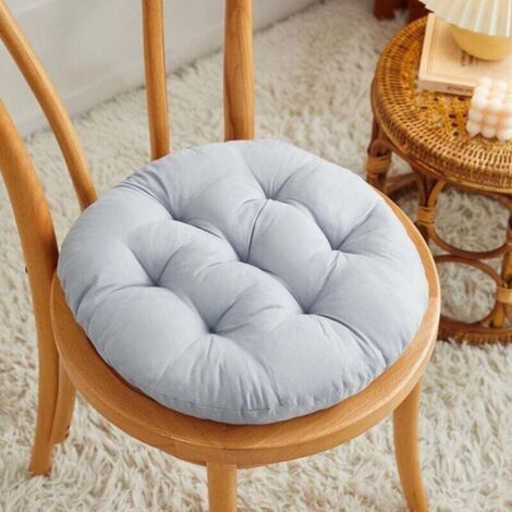 Galette de Chaise Lot de 4, Coussin de Chaise Coussin de Sol Coussins de Siège, Coussins avec Rembourrage pour Chaises de Jardin Yoga Méditation (40cm/15.7’’,Gris) (1/4)