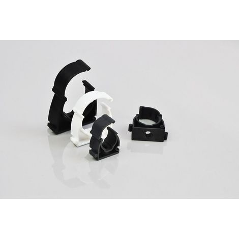 Collier clips 28mm 20 pièces noir Elektroplast