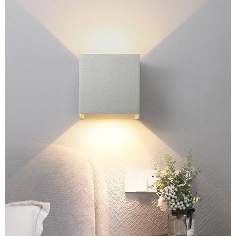 Applique murale argentée 9 W, lumière chaude, G9, étanche, pour intérieur et extérieur (1/4)