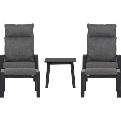 Lena Ensemble lounge 5 pièces, supports d'assise inclus, gris. (1/4)
