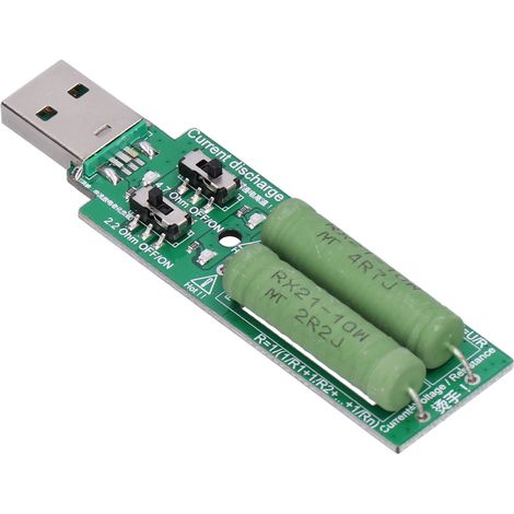 Mini testeur de charge USB pour batterie externe, résistance de décharge avec bouton de courant 1 A/2 A, 5 V CC (1/5)