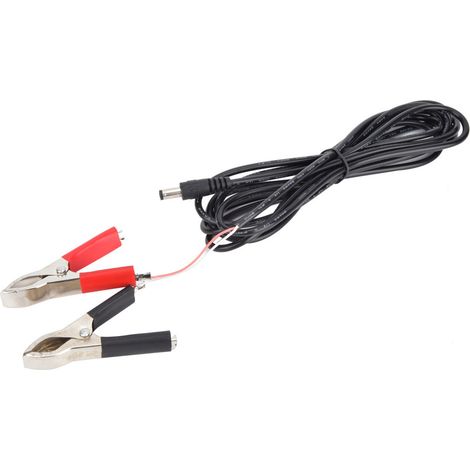 2 Stück DC-Netzstecker (männlich) auf Krokodilklemmenkabel, 3 Meter, 12 V/24 V für LED-Stromanschluss (1/5)
