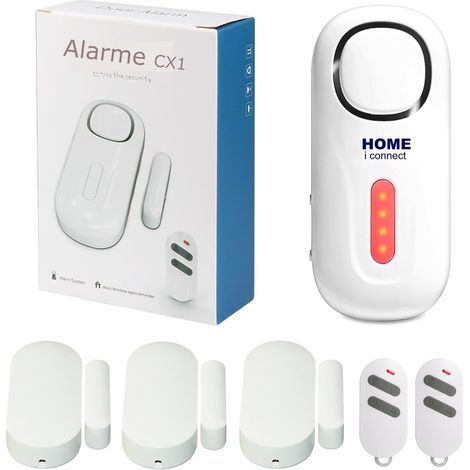 1 Kit - Alarme Sans Fil - Détecteur Ouverture - Sécurisation Porte Et Fenêtre - Sirène 120 Db - Pour Maison Et Camping Car - Noir - 55x85cm (1/5)