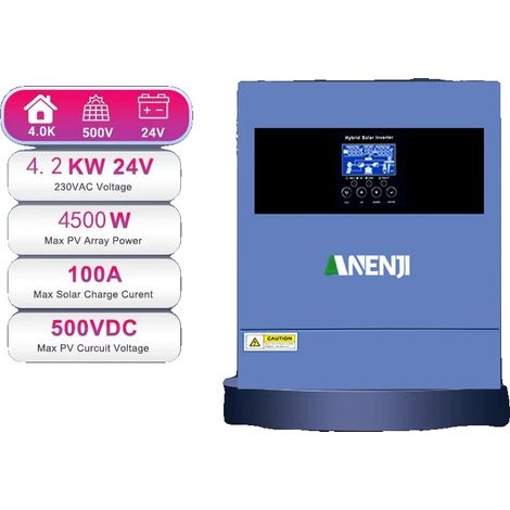 Onduleur Solaire, Chargeur Dual MPPT, WiFi Intégré, ANJ-4000W 24V WIFI (1/2)