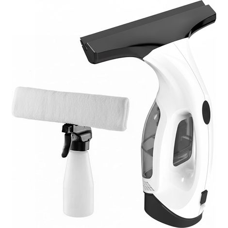 Raclette d'aspirateur de fenêtre sans fil avec réservoir d'eau amovible, aspiration puissante de 2000 Pa, nettoyeur de verre rechargeable pour fenêtres, douche, miroirs et carreaux, essuie-glace léger (1/5)