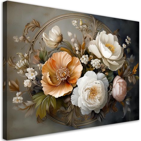 Quadro su tela, Nature Botanicals Foliage Fiori - 60x40 (1/5)