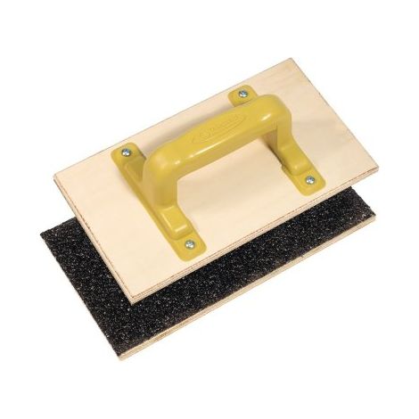 Taliaplast – Taloche abrasive pour béton cellulaire 25 x 16,5 cm – Grain 16 – Poignée ergonomique en polypropylène – Fabrication française