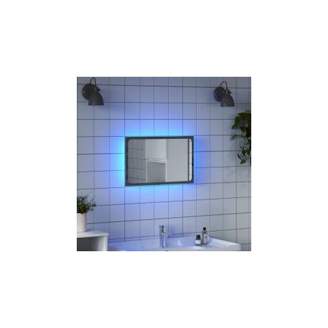 Miroir de salle de bain à LED sonoma gris bois d'ingénierie (1/5)
