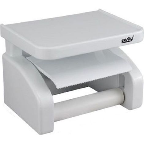 Porte Rouleau De Papier Toilette Ventouse Blanc Accessoires De Salle De Bain 59544 (1/2)