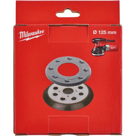 MILWAUKEE Schleifteller für Exzenterschleifer ROS 125 E (125 mm 8-Loch)-'4932430091' (1/2)