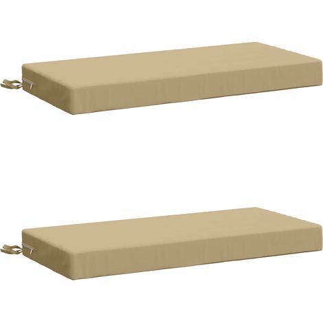 Coussins de banc 2 pièces SOEST 2 pc 100 % polyester Beige vidaXL