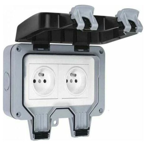 Waterproof Socket Double Outdoor Electrical Socket IP66 Waterproof Wall Socket 16A - RWComplete Power Socket (1/4)