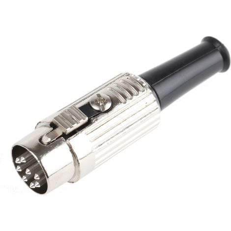 Connecteur DIN RS PRO, 8 contacts, Mâle, Montage sur câble ( Prix pour 1 )