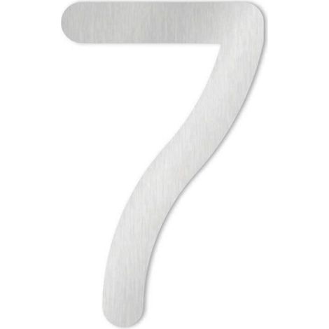 Heibi 1x MAX Hausnummer/Buchstabe zur Wahl Edelstahl 10/16 cm 0 1 2 3 4 5 6 7 8 9 a b c d / Ziffer 7 (1/5)