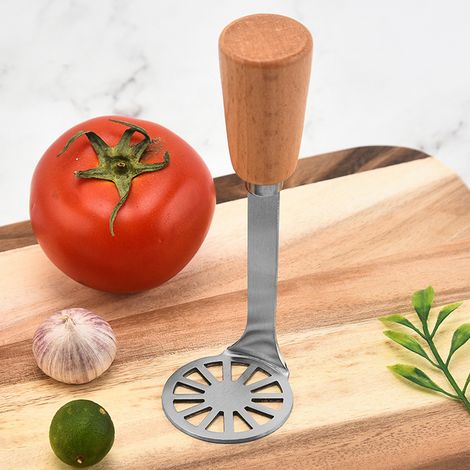 Presse-purée en acier inoxydable 304, ustensile de cuisine en métal pour écraser pommes de terre et haricots (1/5)
