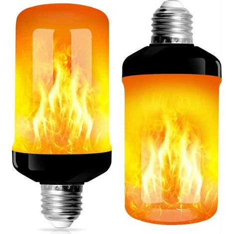 2er-Pack E27 LED-Flammenlampen, 3 Modi mit Schwerkraftsensor, Flammenlampen für die Weihnachtsdekoration im Innen- und Außenbereich/Bar/Partys (1/5)