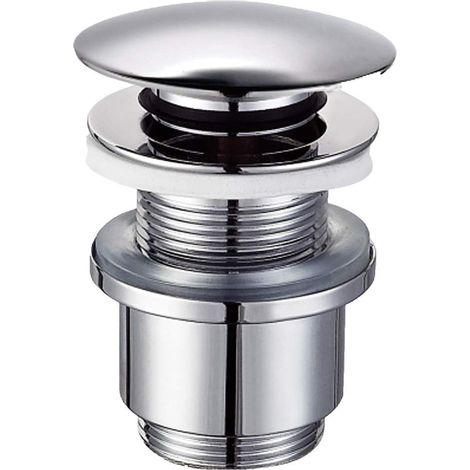 Klick-Klack-Bidet-Ablauf, chromfarben, ohne Überlauf Tecom PTBST  Chrom (1/2)