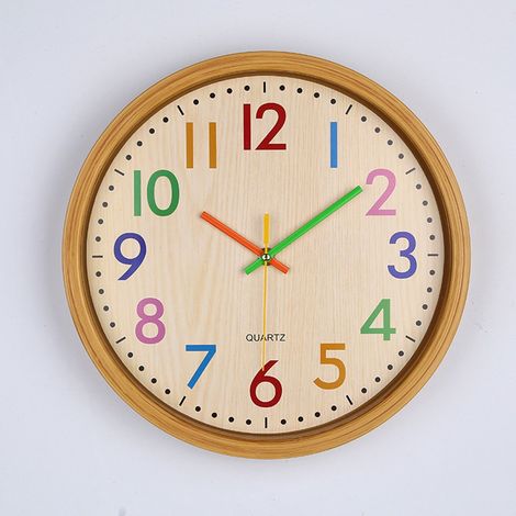 Horloge murale Horloge à quartz 12 pouces Horloge murale pour enfants de salle de classe, horloge murale de personnalité (1/3)