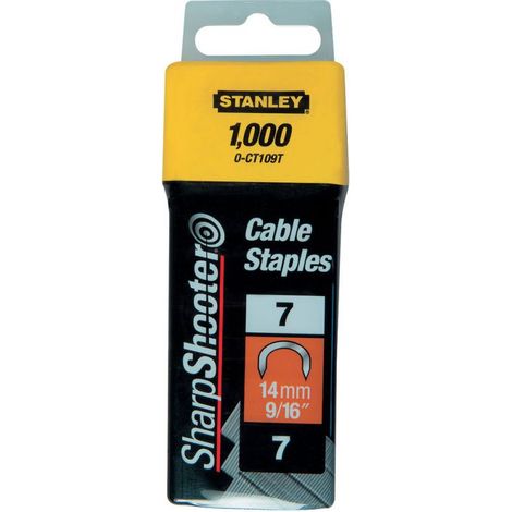 Grapas STANLEY Rider Tipo 7 - 14 mm - Caja de 1000 unidades - 1-CT109T