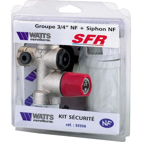 Groupe de sécurité NF-ACS droit 3/4"(20/27) avec siphon - Watts