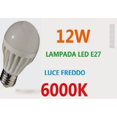 Ampoules Led, Boule, Lumière Fred, E27 12w 980lm 6000k (85-265v)