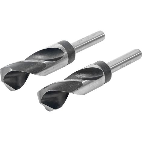 Bgs Technic – Foret à métaux HSS pour perceuse – Jeu de 2 mèches Ø 26 et 28 mm – Tige Ø 13 mm – Pour aluminium, acier et inox