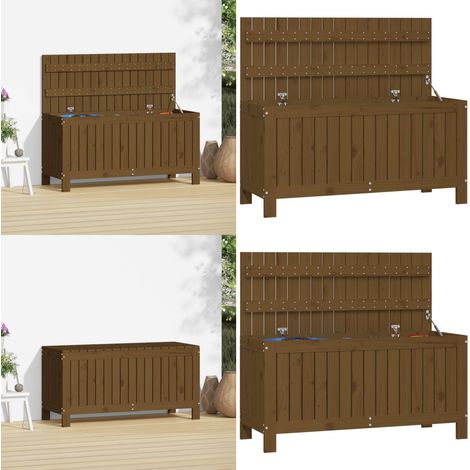 Contenitore da Giardino Ambra 108x42,5x54cm Legno Massello Pino - Cassa portaoggetti - Legno massello