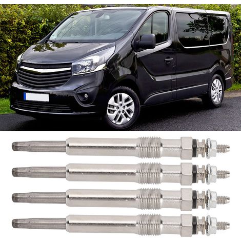 Lot de 4 bougies de préchauffage 7700100558 compatibles avec Renault Clio, Kangoo et Trafic (1/5)