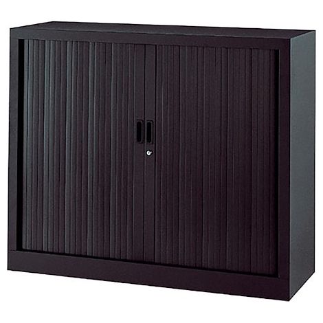Armoire basse à rideaux monoblocs Généric 100 x 120 cm anthracite