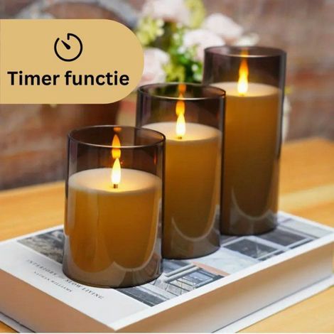 Set de Bougies LED Réalistes avec Télécommande, Décoration d'Ambiance sans Flamme Femeo (1/5)