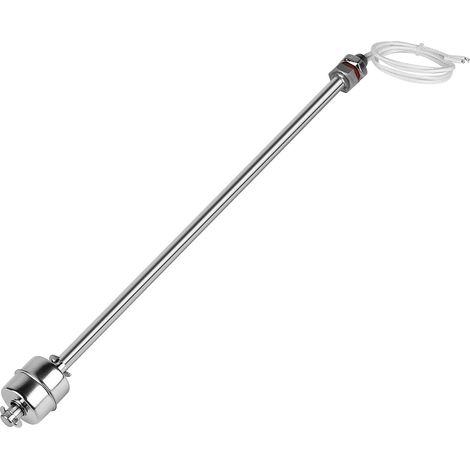 EXLECO Interrupteur à flotteur en acier inoxydable, 300 mm, capteur vertical de niveau d'eau M10, régulateur de niveau d'eau 0 230 V, régulateur de niveau, capteur de niveau (1/5)