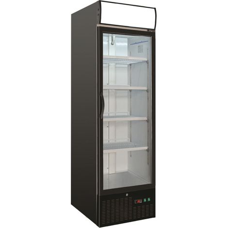 Congélateur 1 porte en verre 460L -18/-24°C LED acier noir verrouillable 1 porte droite - Combisteel (1/4)