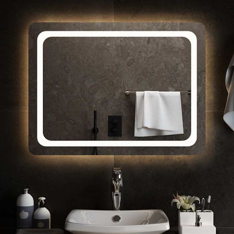 Miroir de salle de bain LED 80x60 cm