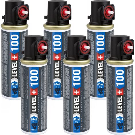 LEVEL+ Gaskartusche 100mm 40ml Fuel Cell Ersatzgas für Nagler L+100 - 6 St.