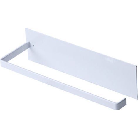 APEX - Porte Essuie-Tout, Porte-Papier Cuisine Mural, Supports pour Papier Essuie Tout sans Perçage, Porte-Rouleau Cuisine en Métal, Dérouleur Sopalin Auto-Adhésif Cuisine, 22cm - Blanc (1/5)
