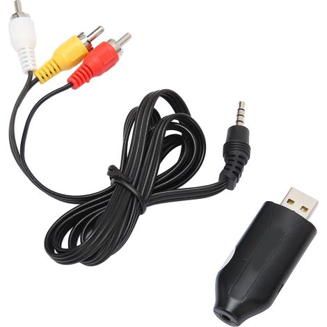 Carte d'acquisition vidéo USB professionnelle Plug and Play VHS vers DVD RCA AV vers USB pour PC Windows et OS X (1/5)