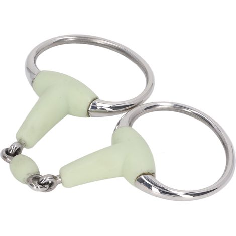 Mors de bride en acier inoxydable pour cheval, à rouleau, pour l'élevage et le dressage, pour un chanfrein de 125 mm. (1/5)